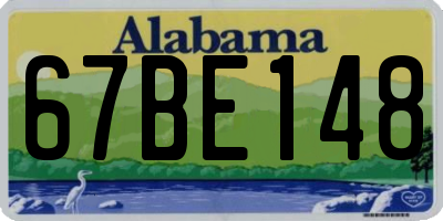 AL license plate 67BE148