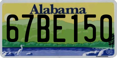 AL license plate 67BE150