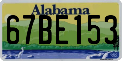 AL license plate 67BE153