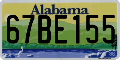 AL license plate 67BE155