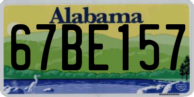 AL license plate 67BE157