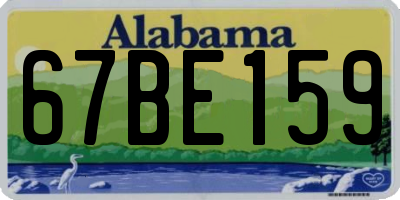 AL license plate 67BE159