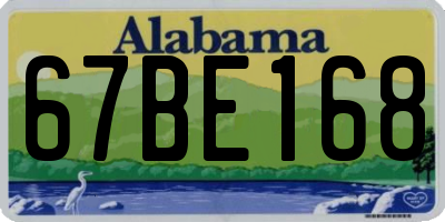 AL license plate 67BE168