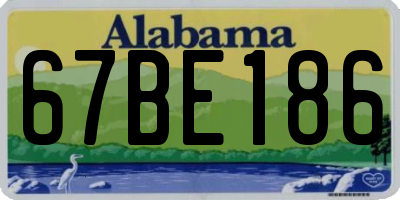 AL license plate 67BE186