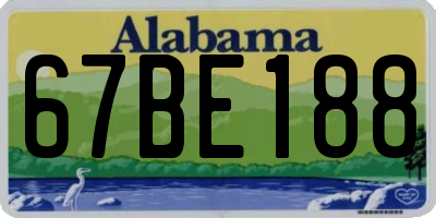 AL license plate 67BE188