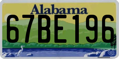 AL license plate 67BE196