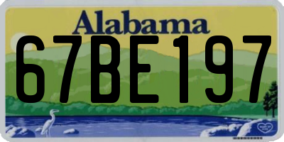 AL license plate 67BE197