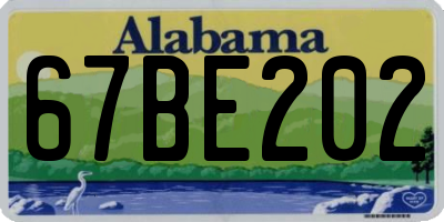 AL license plate 67BE202