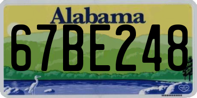 AL license plate 67BE248