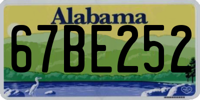AL license plate 67BE252