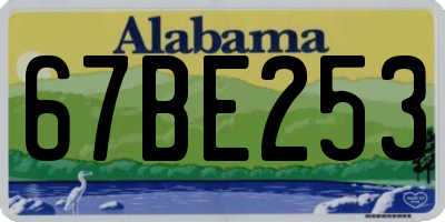 AL license plate 67BE253