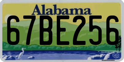 AL license plate 67BE256