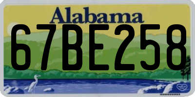AL license plate 67BE258