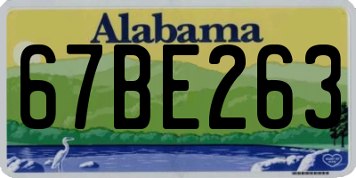 AL license plate 67BE263