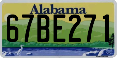 AL license plate 67BE271