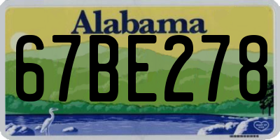 AL license plate 67BE278