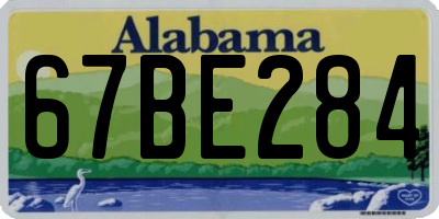 AL license plate 67BE284