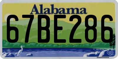 AL license plate 67BE286