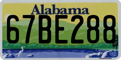 AL license plate 67BE288