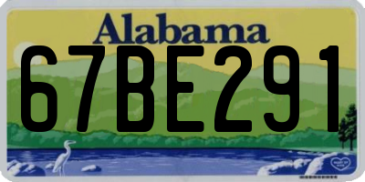AL license plate 67BE291