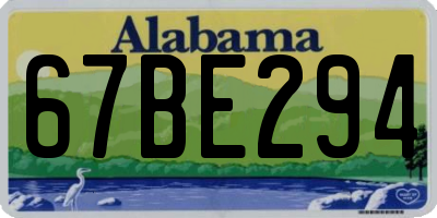 AL license plate 67BE294