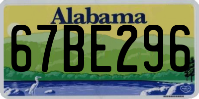 AL license plate 67BE296