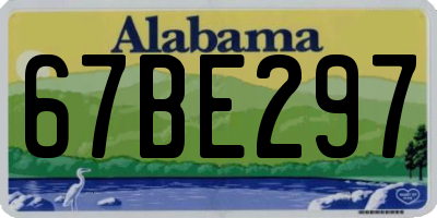 AL license plate 67BE297
