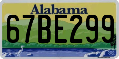 AL license plate 67BE299