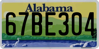 AL license plate 67BE304