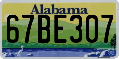 AL license plate 67BE307