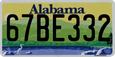 AL license plate 67BE332