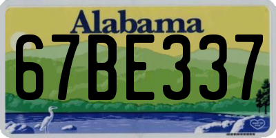 AL license plate 67BE337