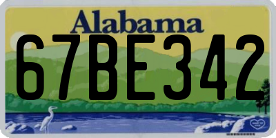 AL license plate 67BE342