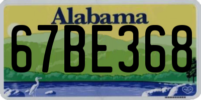 AL license plate 67BE368