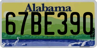 AL license plate 67BE390