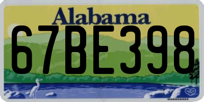 AL license plate 67BE398