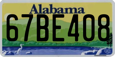 AL license plate 67BE408