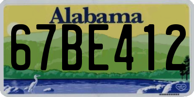 AL license plate 67BE412