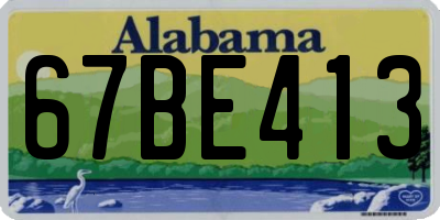 AL license plate 67BE413