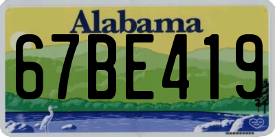 AL license plate 67BE419