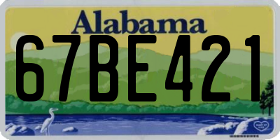 AL license plate 67BE421