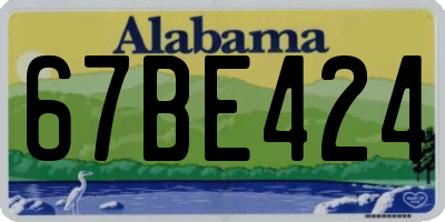 AL license plate 67BE424