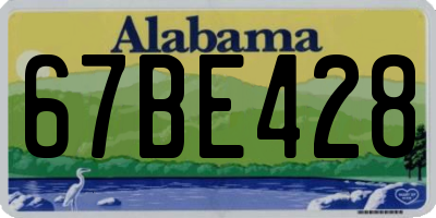 AL license plate 67BE428