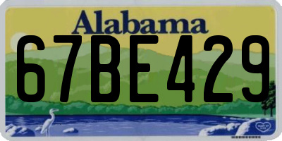 AL license plate 67BE429