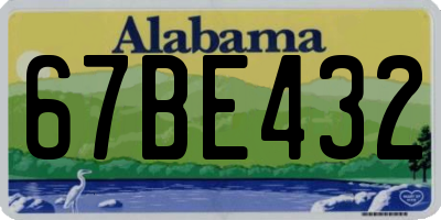 AL license plate 67BE432