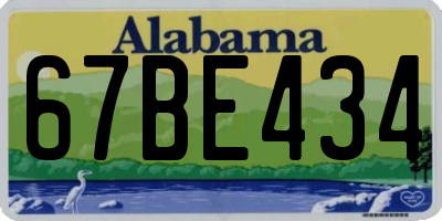 AL license plate 67BE434