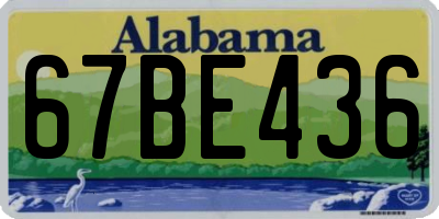 AL license plate 67BE436