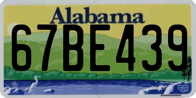 AL license plate 67BE439