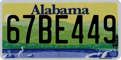 AL license plate 67BE449