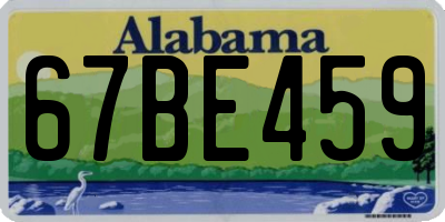 AL license plate 67BE459